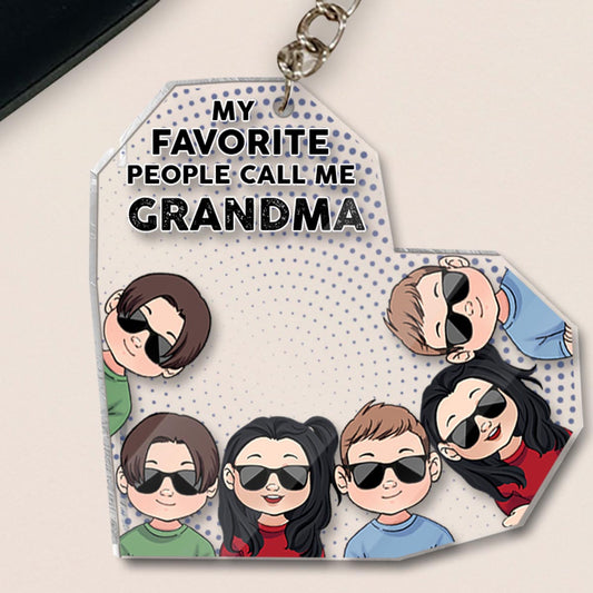 My Favorite People - Gift for grandpa, dad, mom, grandma, uncle, aunt, brother, sister - Personalized Keychain