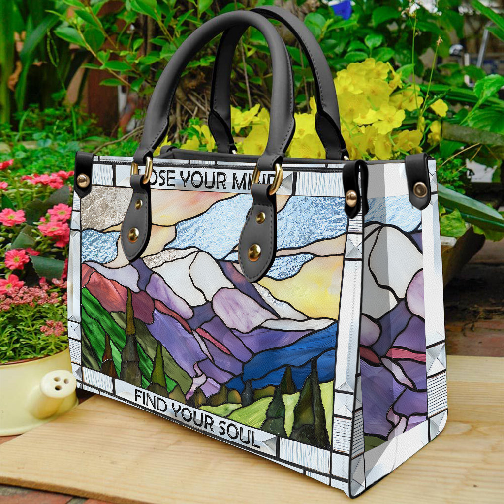 Verliere den Verstand – Wanderhandtasche aus Leder