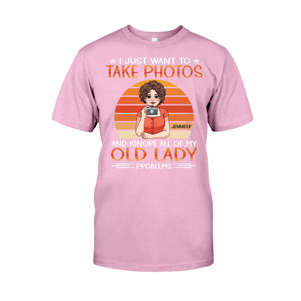 Ich will einfach nur Fotos machen – personalisiertes Fotografie-T-Shirt und Hoodie