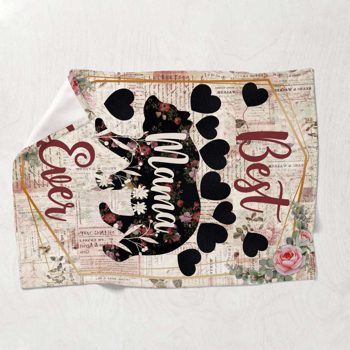 Beste Oma der Welt – Geschenk für Mama, Oma – Personalisierte Decke