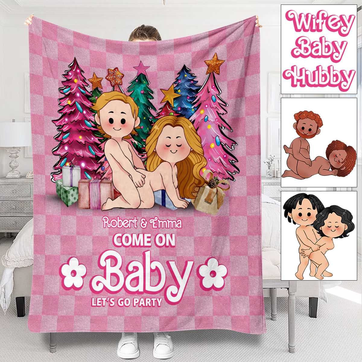 Komm schon, Schatz, Frau, Baby – Geschenk für Freund, Ehemann, Ehefrau, Freundin – Personalisierte Decke