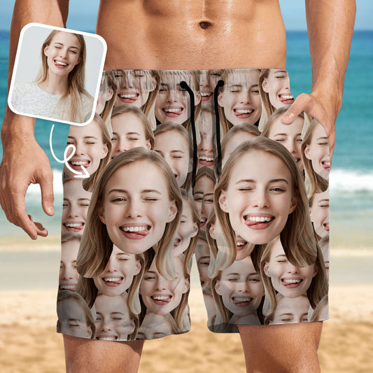 Herrenshorts mit Foto – Geschenk für Hundeliebhaber, Katzenliebhaber, Ehemänner, Freunde – Personalisierte Herrenshorts