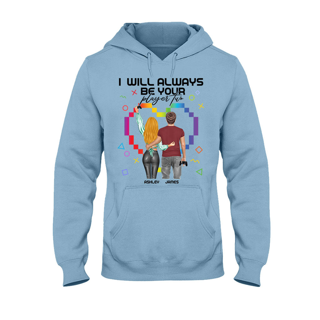 Ich werde immer dein Spieler Zwei sein – Personalisiertes Videospiel-T-Shirt und Hoodie