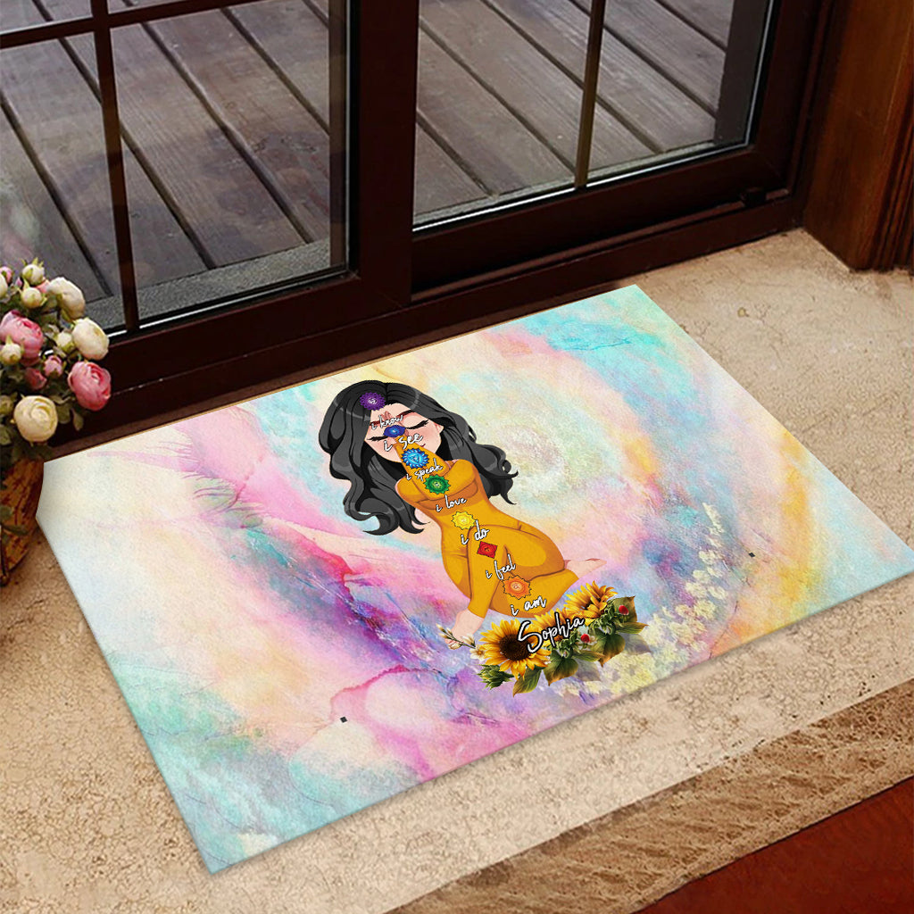 Lass den Scheiß los – Personalisierte Yoga-Fußmatte