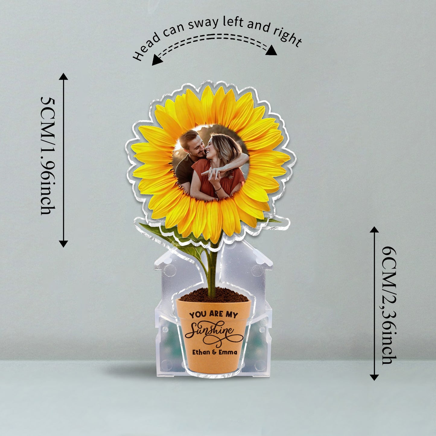 Du bist mein Sonnenschein – Geschenk für Ehemann, Ehefrau, Freund, Freundin, Mutter, Oma – Personalisierter Shaker