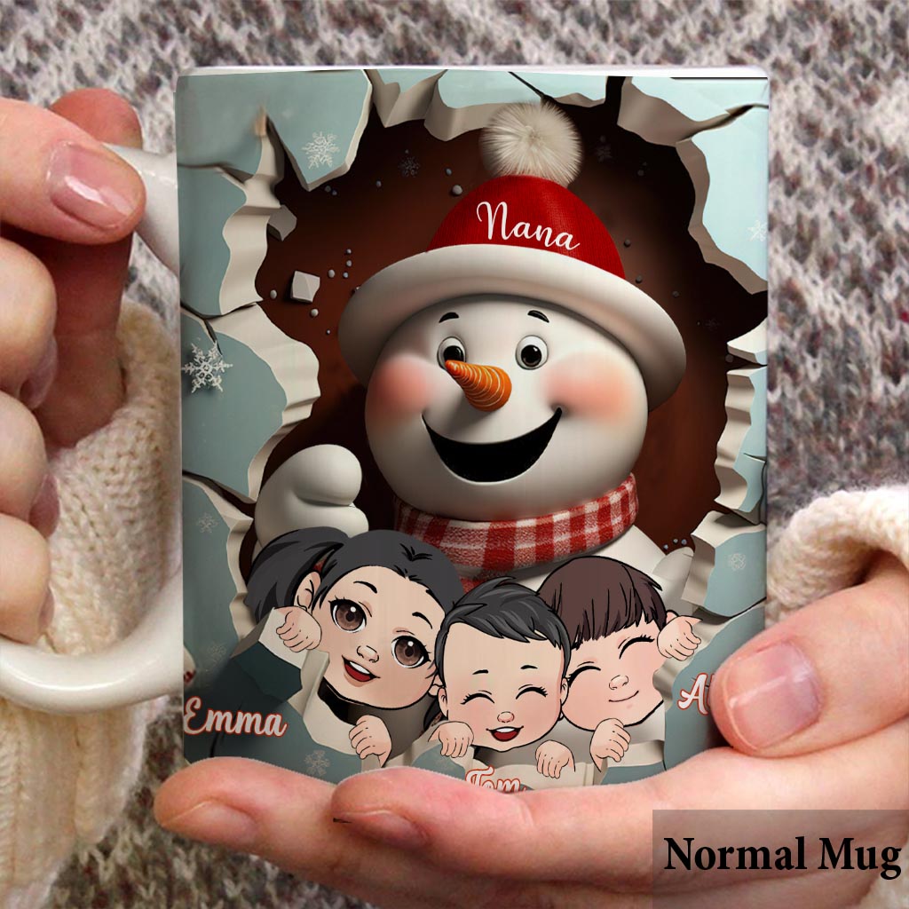 Schneemann-Oma/Nana/Mimi/Gigi... - Personalisierte Oma-Tasse