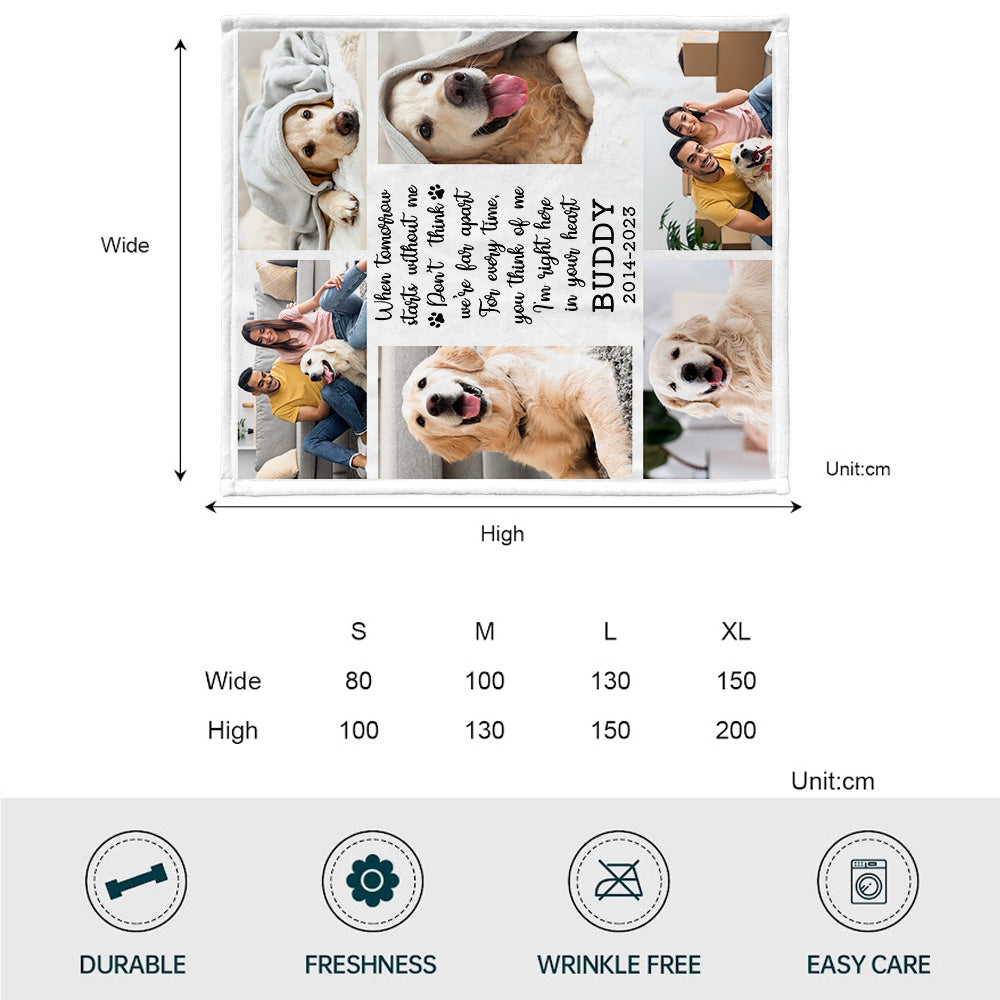 Ich bin ganz nah bei dir – personalisierte Hundedecke