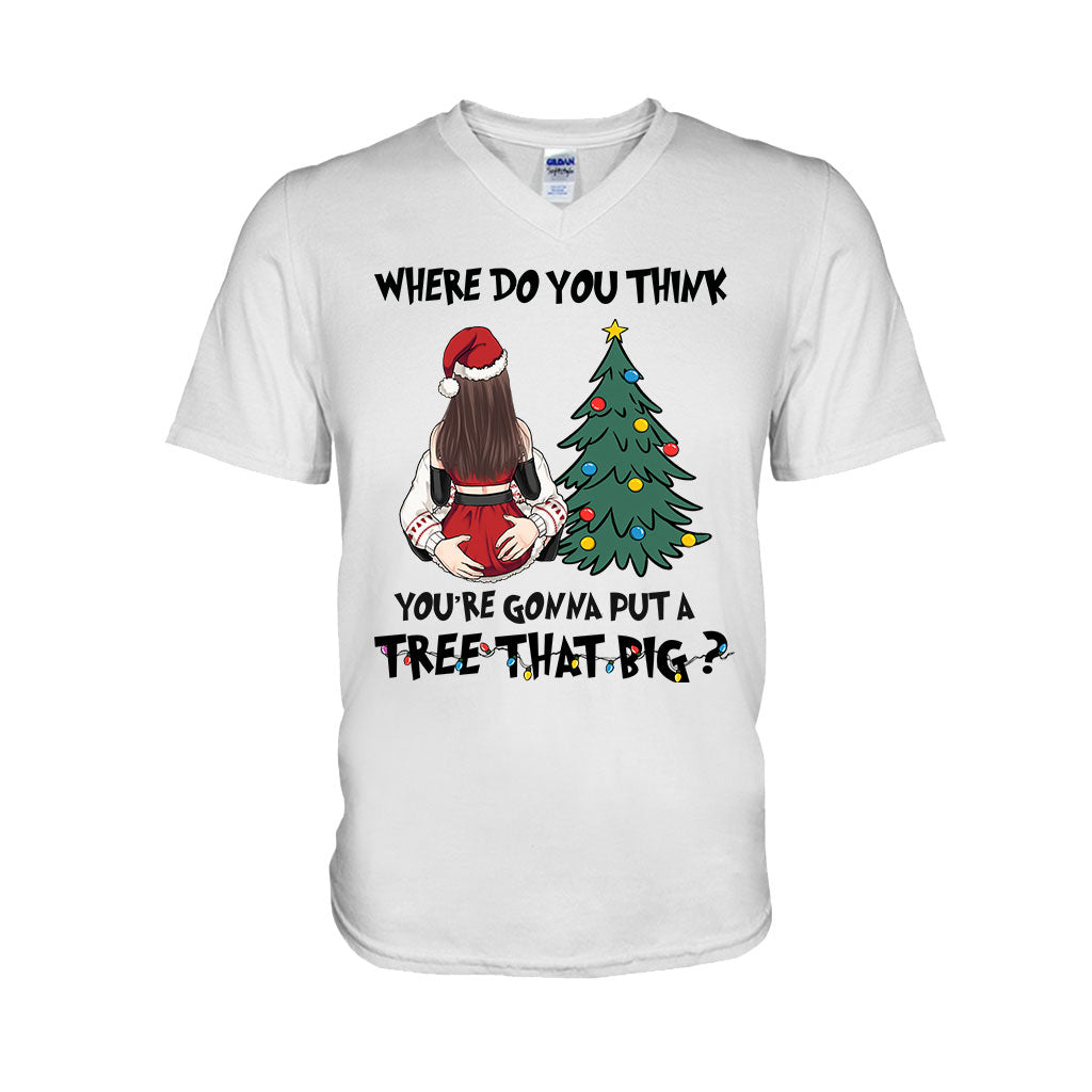 Bück dich, ich zeig dir, wo du den großen Baum hinstellen kannst – personalisiertes Partner-T-Shirt und Hoodie