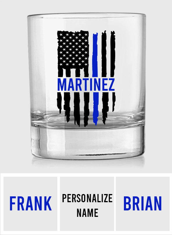 Police Officer - Personalized Police Officer Rock Glass