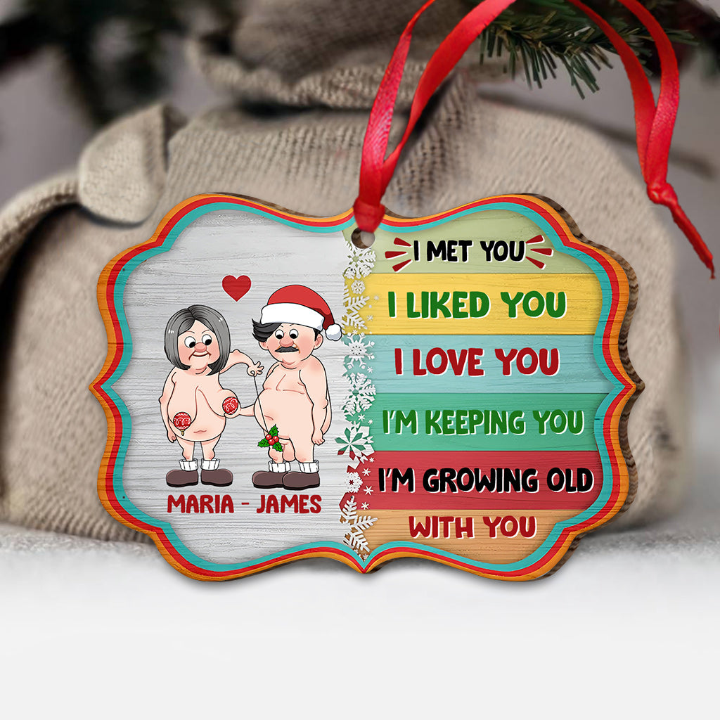 I’m Growing Old With You - gift for husband, wife, boyfriend, girlfriend - Personalized Ornament