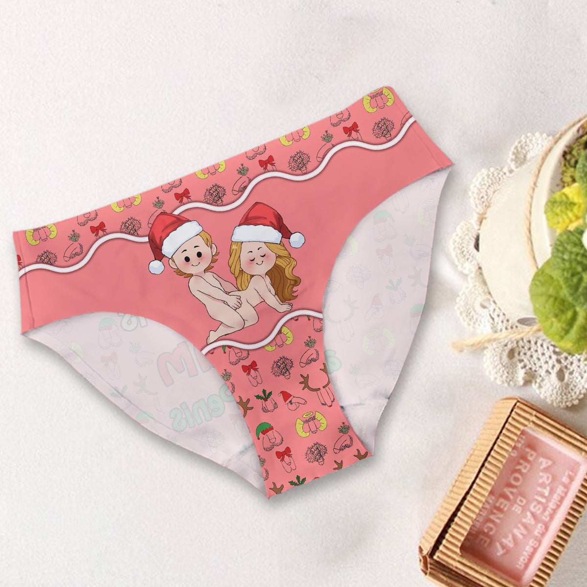 All I Want For Christmas - Personalized Couple Women Briefs