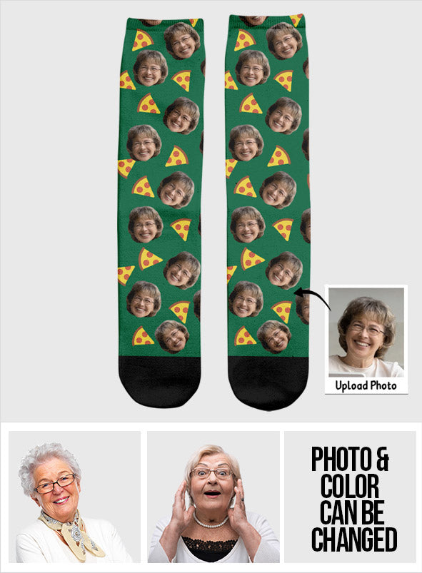 Funny Icon Pattern - Personalized Grandma Socks