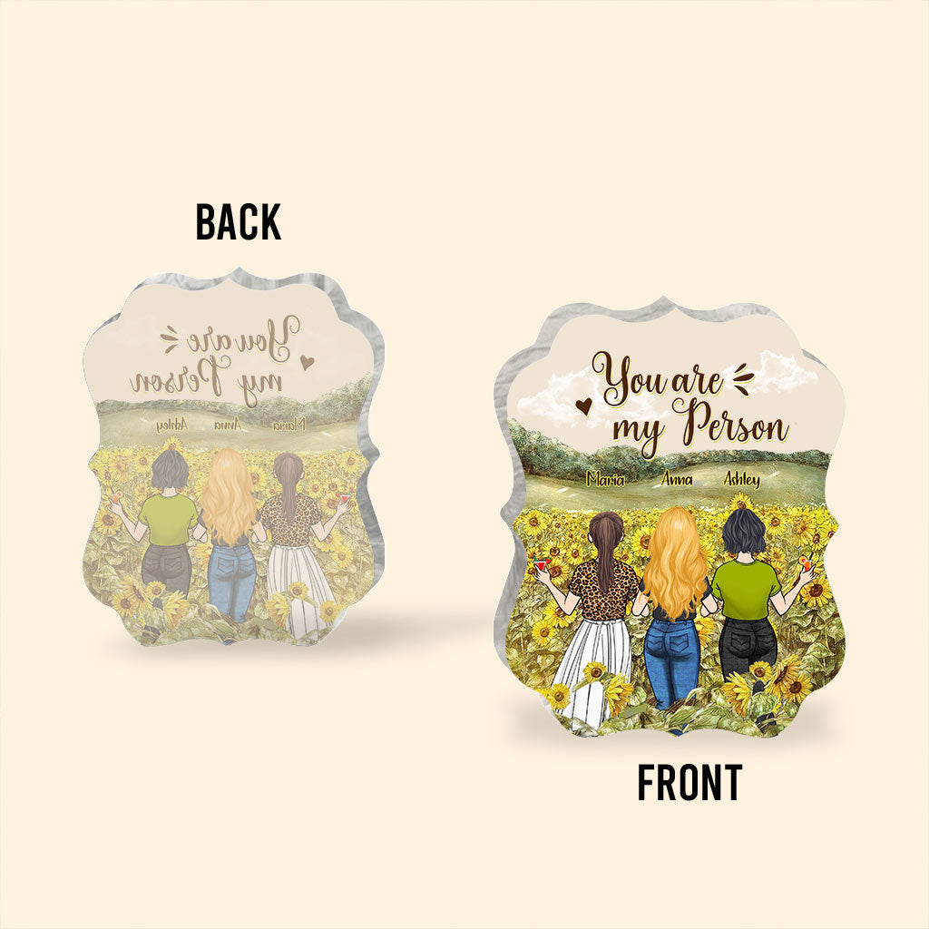 Beste Freundin für immer – Geschenk für die beste Freundin der Schwester – Personalisierte Acrylplakette in individueller Form