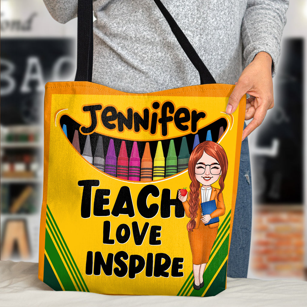 Lehren, Lieben, Inspirieren – Personalisierte Lehrertasche