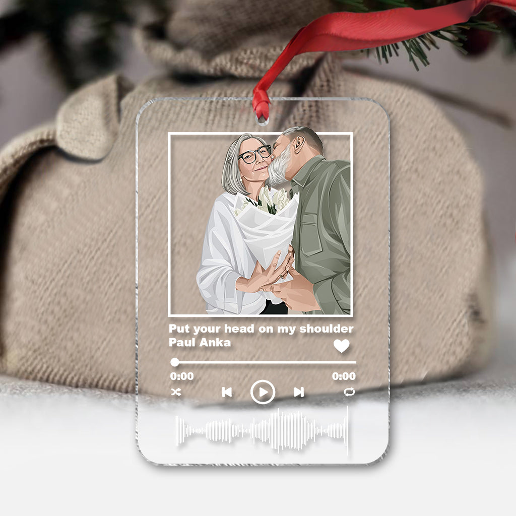 Unser Lieblingslied – Geschenk für Ehemann und Ehefrau – Personalisierter transparenter Schmuck