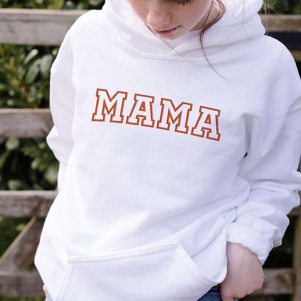 Personalisierter Hoodie mit Stickerei – Mutter-Hoodie mit individuellem Namen