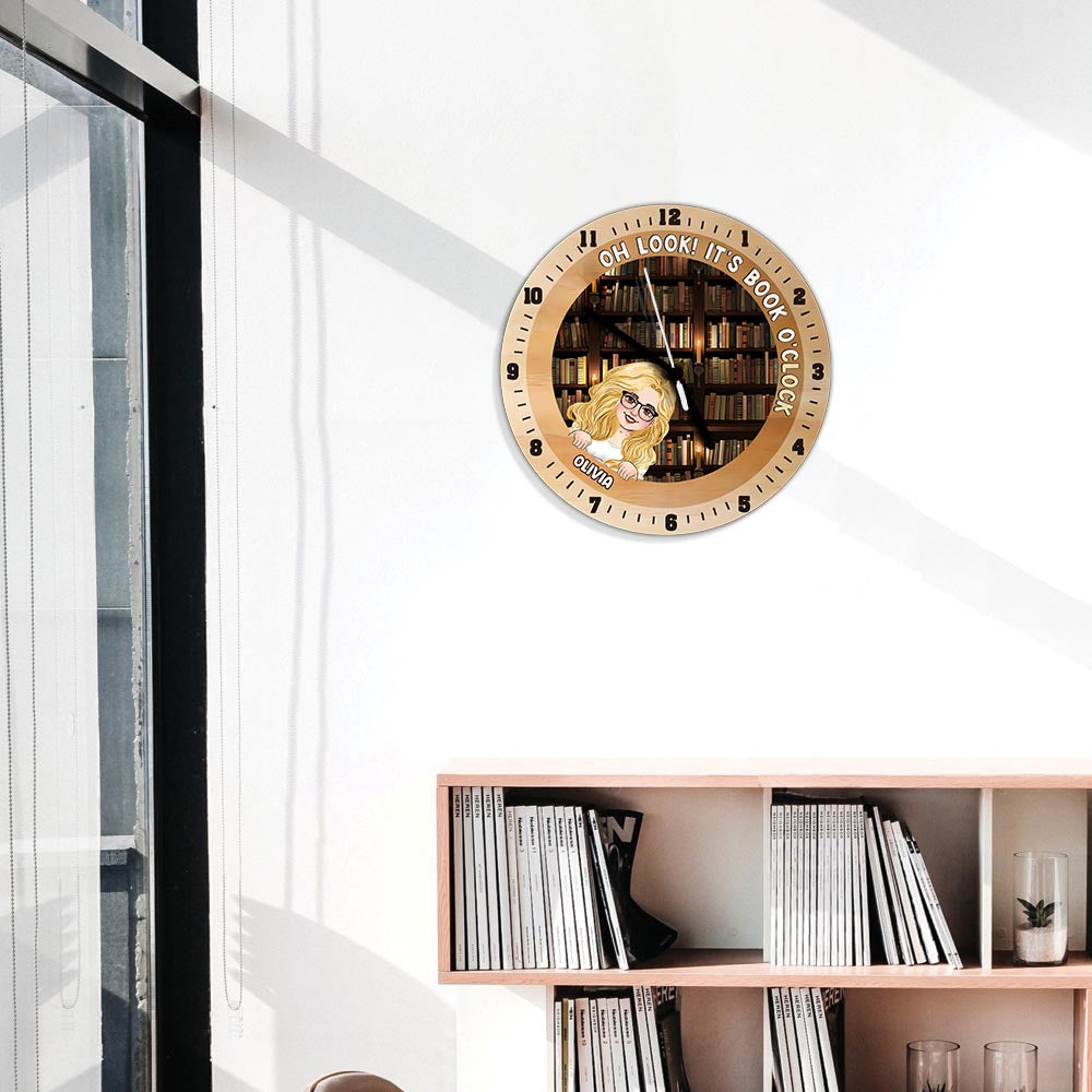 It's Book O'clock - Personalized Book Wall Clock