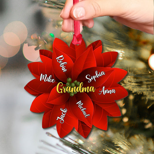 Weihnachtsstern für Oma / Mama / Familie – Personalisierter Weihnachtsschmuck