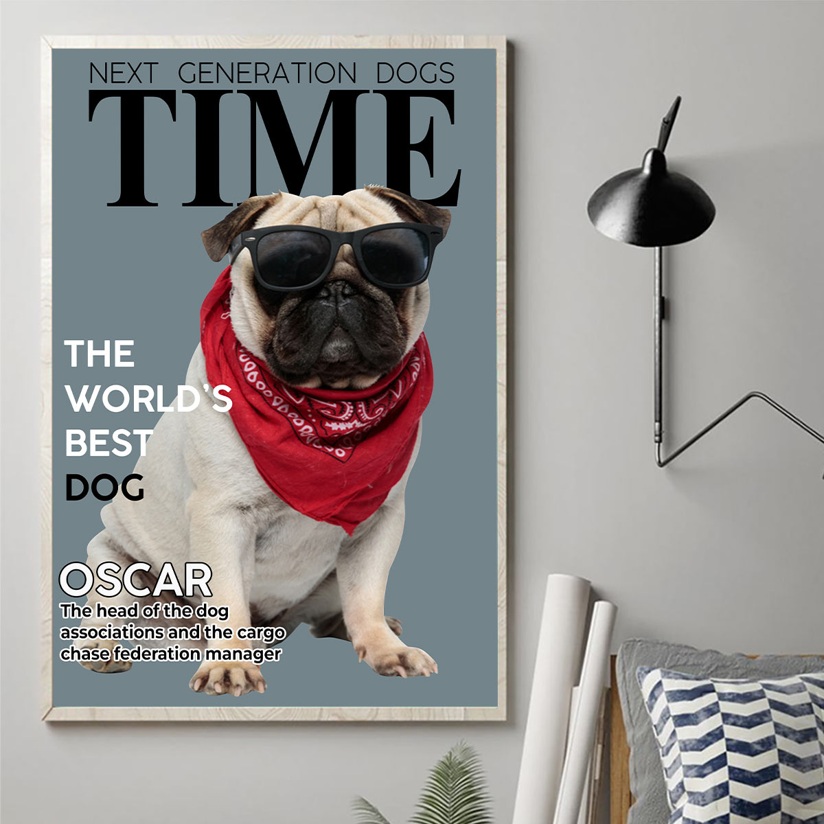 Der beste Hund der Welt – Personalisierte Hundeleinwand und Poster