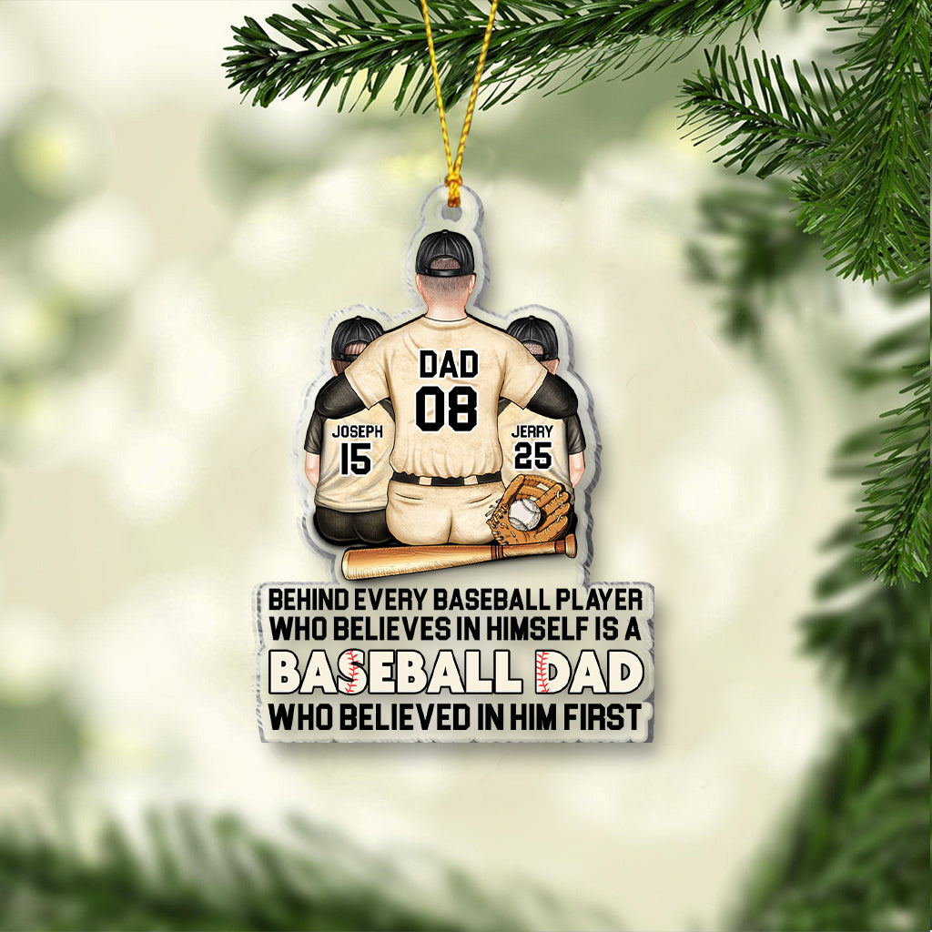 Hinter jedem Baseballspieler – Personalisierter transparenter Baseball-Anhänger