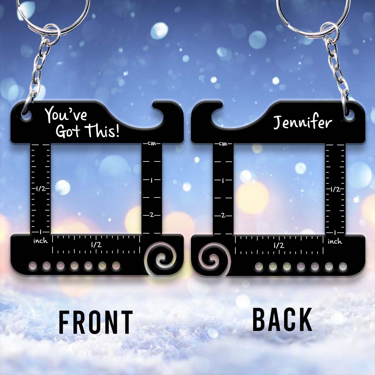 Du schaffst das! – Personalisierter Strick-Schlüsselanhänger