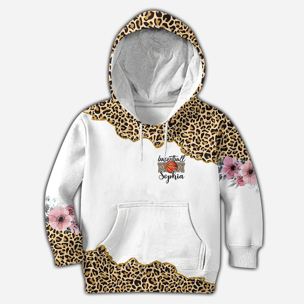 Basketball Mom Leopard - Personalized Basketball All Over Shirt