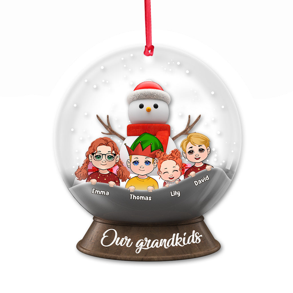 Our Grandkids - Personalized Grandma Transparent Ornament