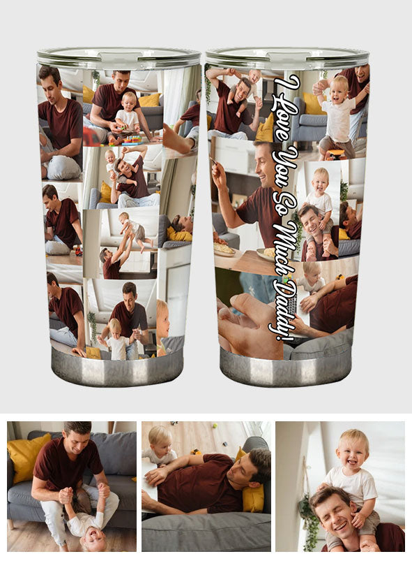 Collage-Trinkbecher – Geschenk für Papa – Personalisierter Trinkbecher