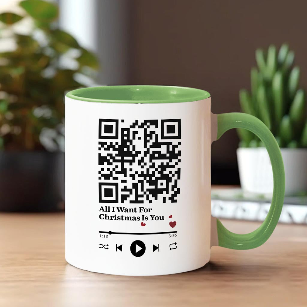 Alles, was ich mir zu Weihnachten wünsche, bist du – Personalisierte Tasse für Paare