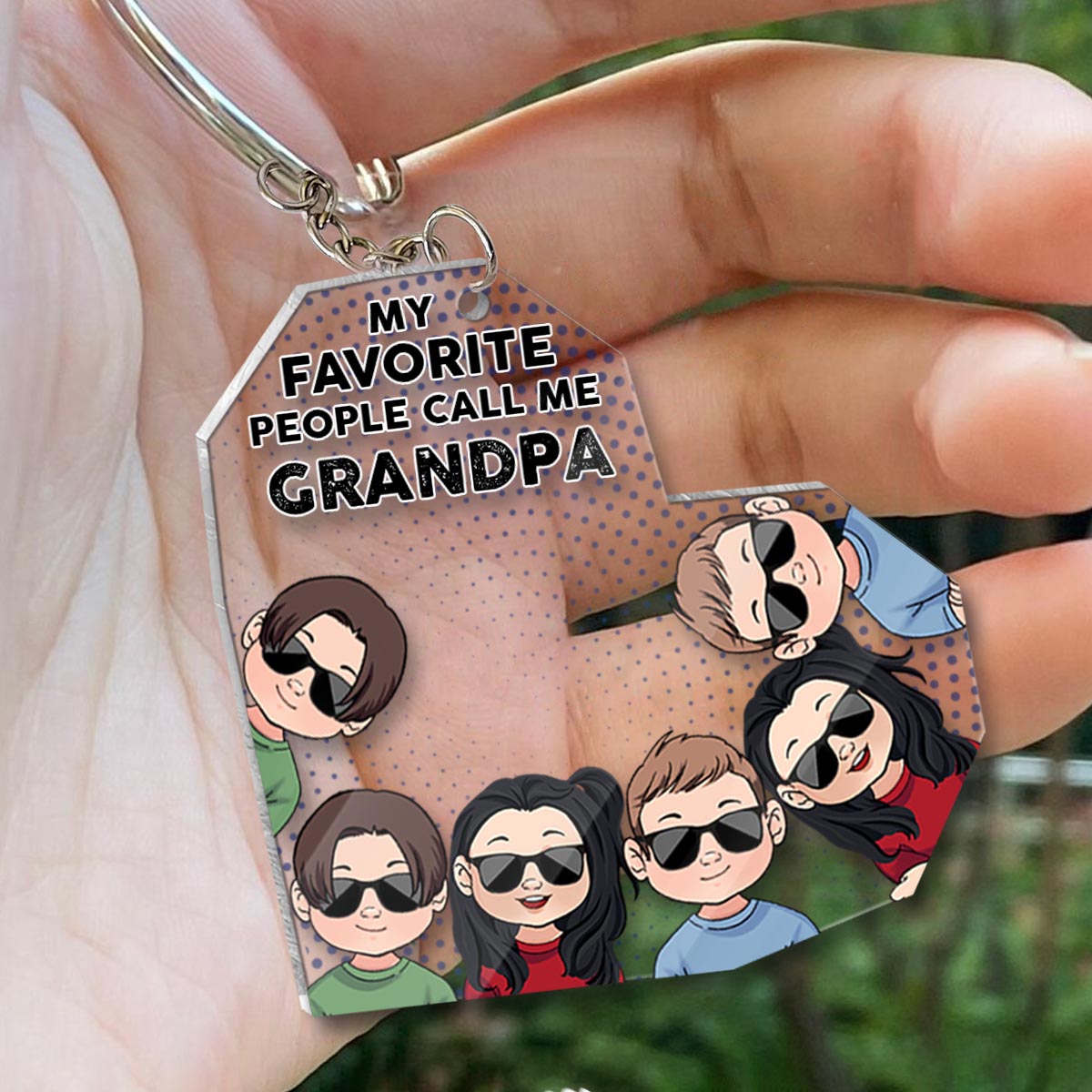 Meine Lieblingsmenschen – Geschenk für Opa, Papa, Mama, Oma, Onkel, Tante, Bruder, Schwester – Personalisierter Schlüsselanhänger