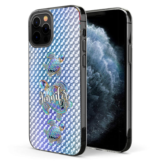 Salty Lil Beach - Personalized Turtle Clear Phone Case