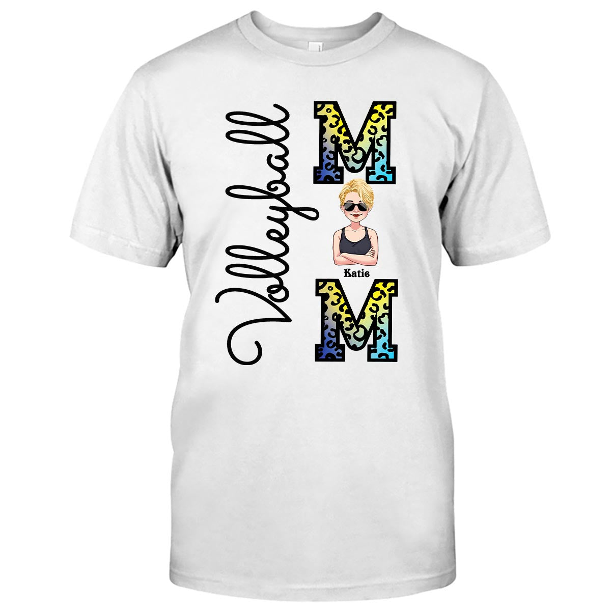 Volleyball-Mama – Personalisiertes Volleyball-T-Shirt und Hoodie