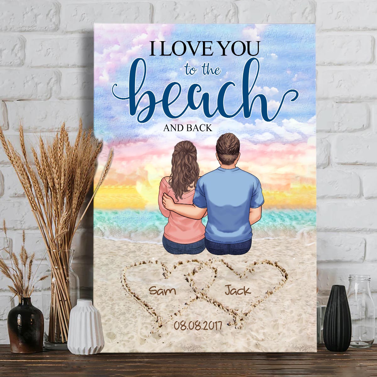 „Du und ich, wir schaffen das“ – Personalisierte Leinwand und Poster für Paare