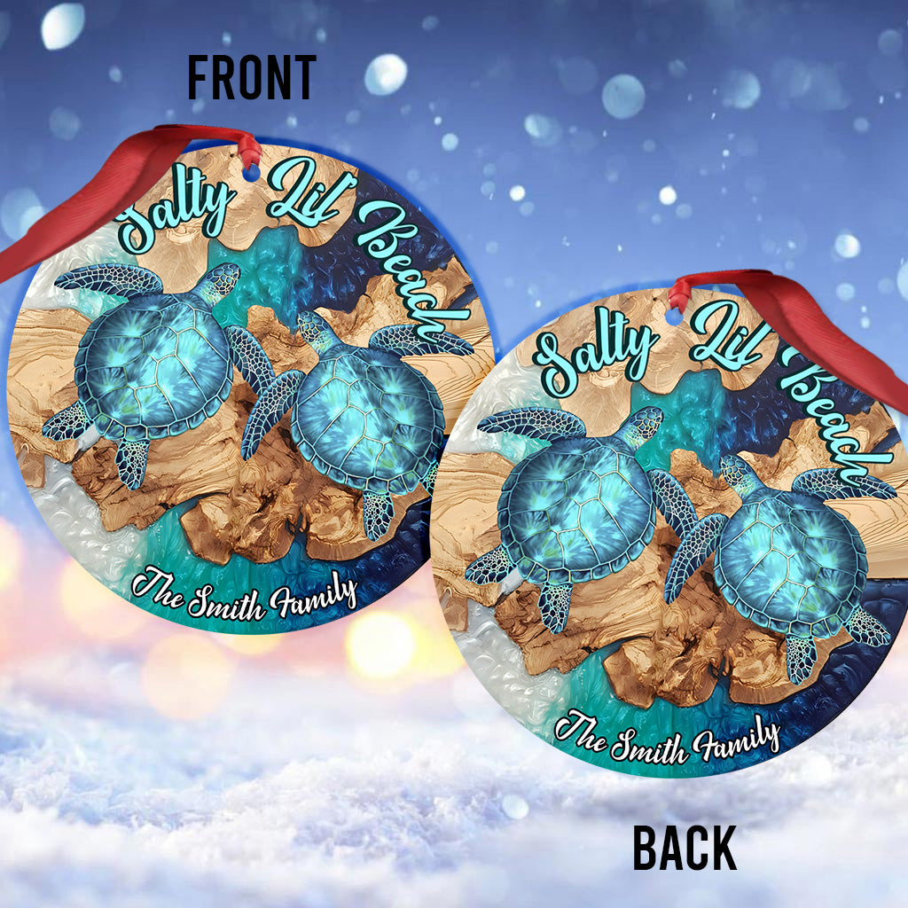 Salty Lil' Beach – Personalisierter Schildkröten-Anhänger