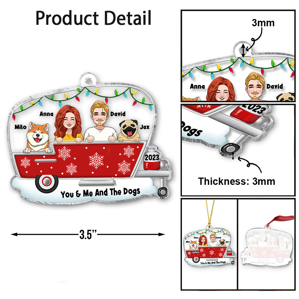 Du, ich und die Hunde – Personalisierter, transparenter Camping-Anhänger