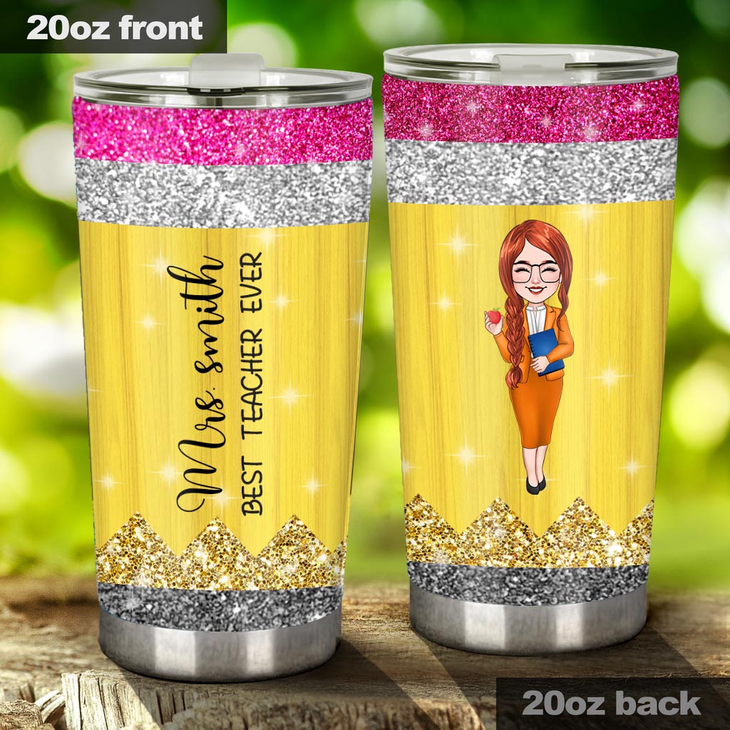 Teaching Is A Work Of Heart - Personalized Teacher Tumbler