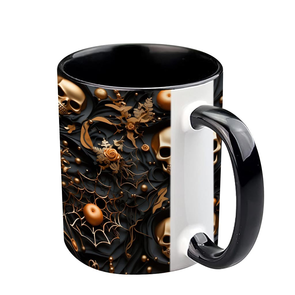 Gold Skull - Personalized Skull Accent Mug