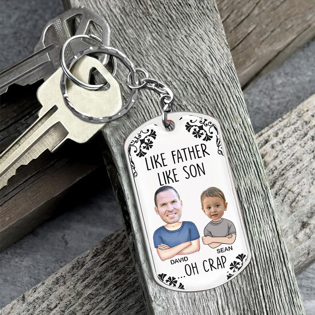 Like Father Like Daughter - Personalized Father Stainless Steel Keychain