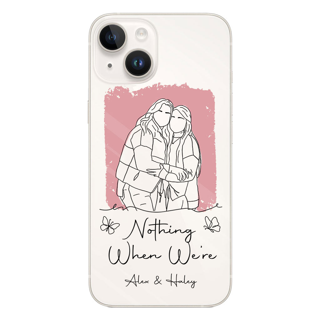 Nothing Makes Sense When We're Apart - Personalized Bestie Clear Phone Case