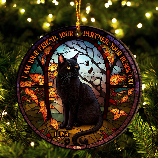 Black Cat - Personalized Black Cat Ornament