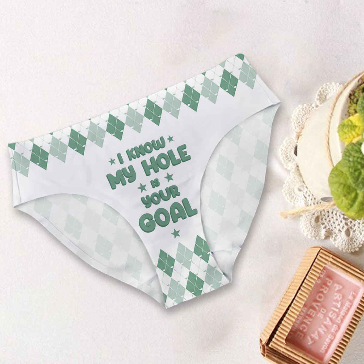 Mein Loch ist dein Ziel – Personalisierte Golf-Damen-Slips