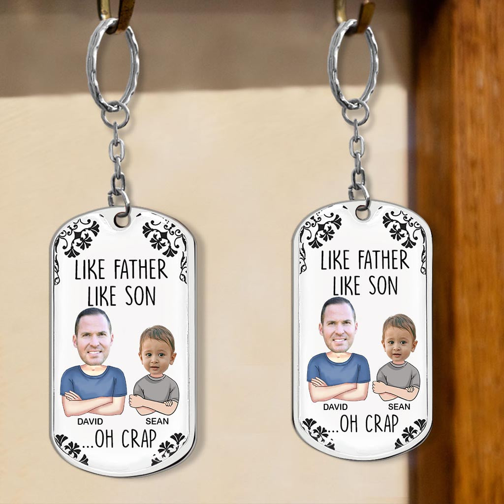 Like Father Like Daughter - Personalized Father Stainless Steel Keychain