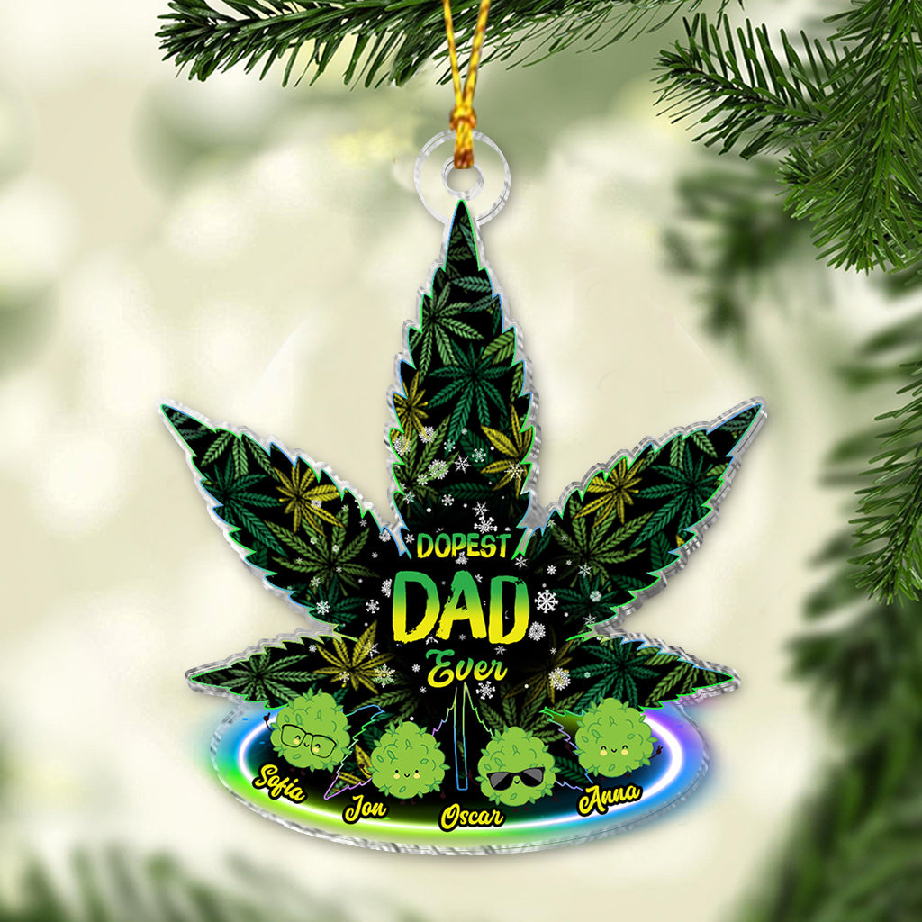 Dopest Dad Ever - Personalized Weed Ornament