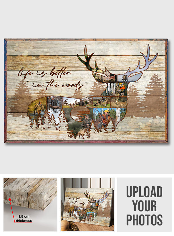Das Leben ist besser im Wald – Personalisierte Jagdleinwand und Poster
