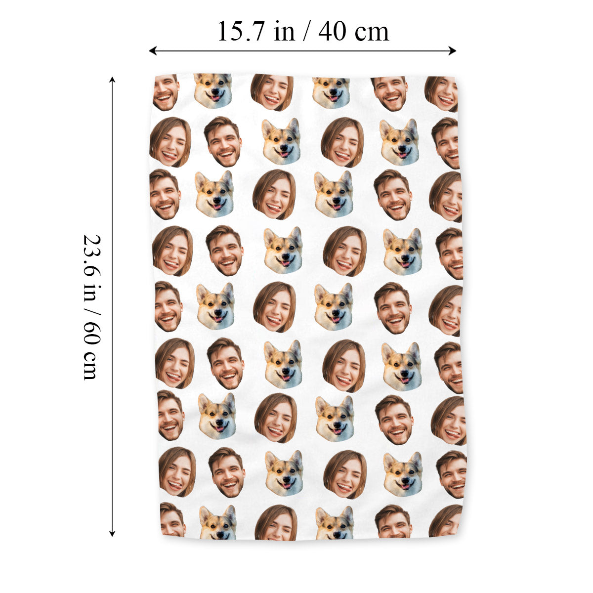 Lustiges Gesicht – personalisiertes Handtuch für Paare