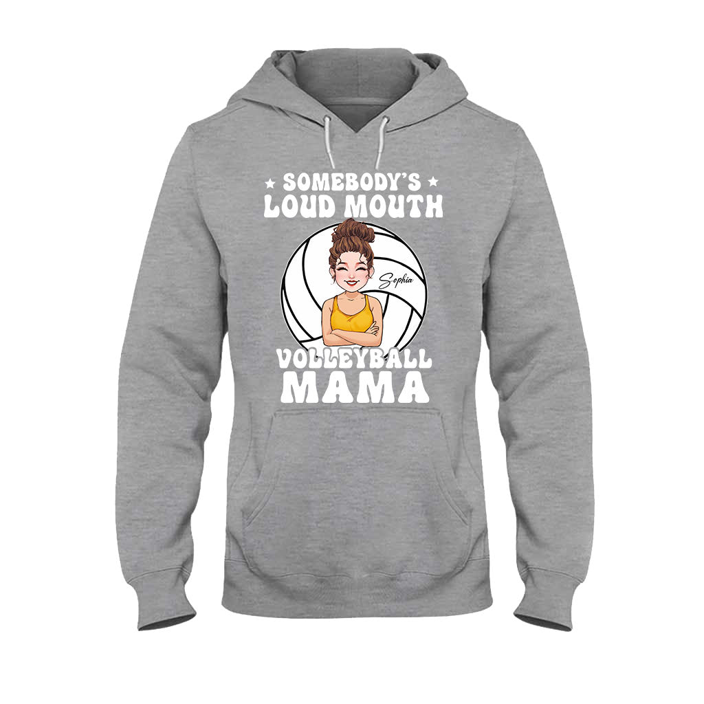 Lautstarke Volleyball-Mama – Personalisiertes Volleyball-T-Shirt und Hoodie