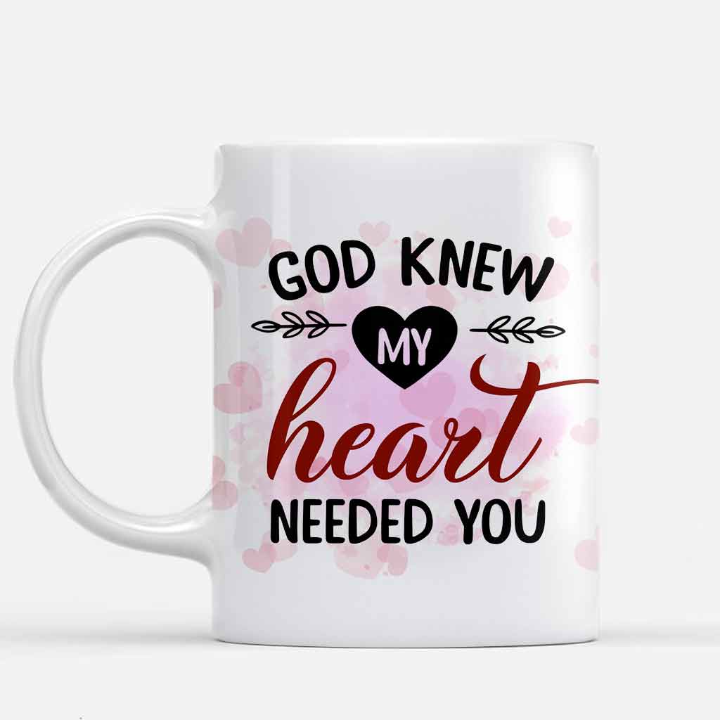 Gott wusste, dass mein Herz dich brauchte – Personalisierte Tasse für Paare