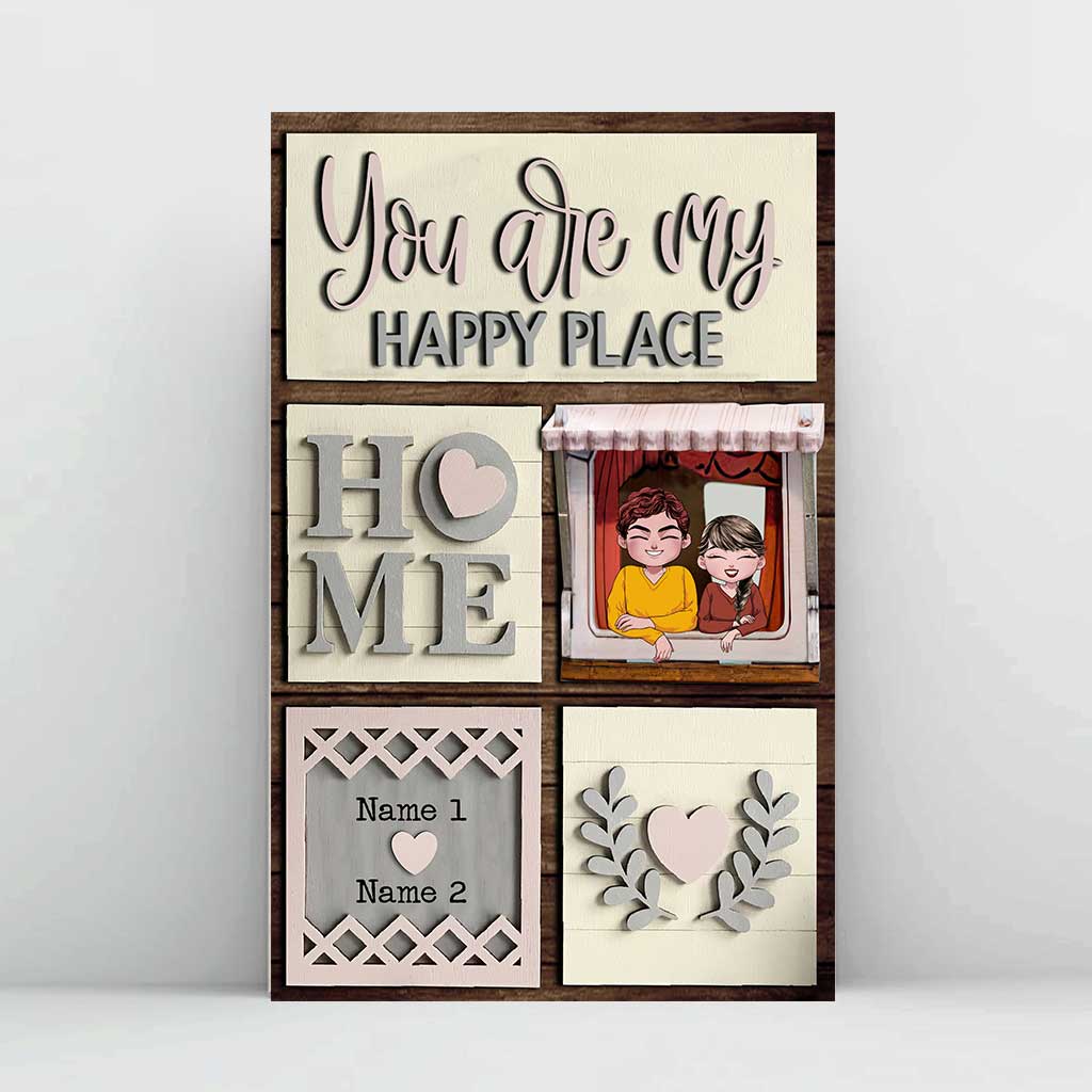 Love Lives Here - Personalized Couple Poster