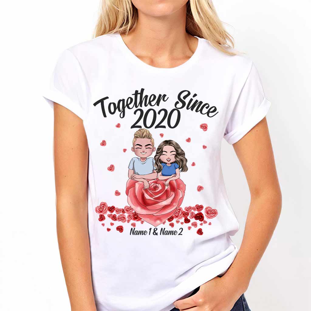 Gemeinsam seit – Personalisiertes Partner-T-Shirt und Hoodie