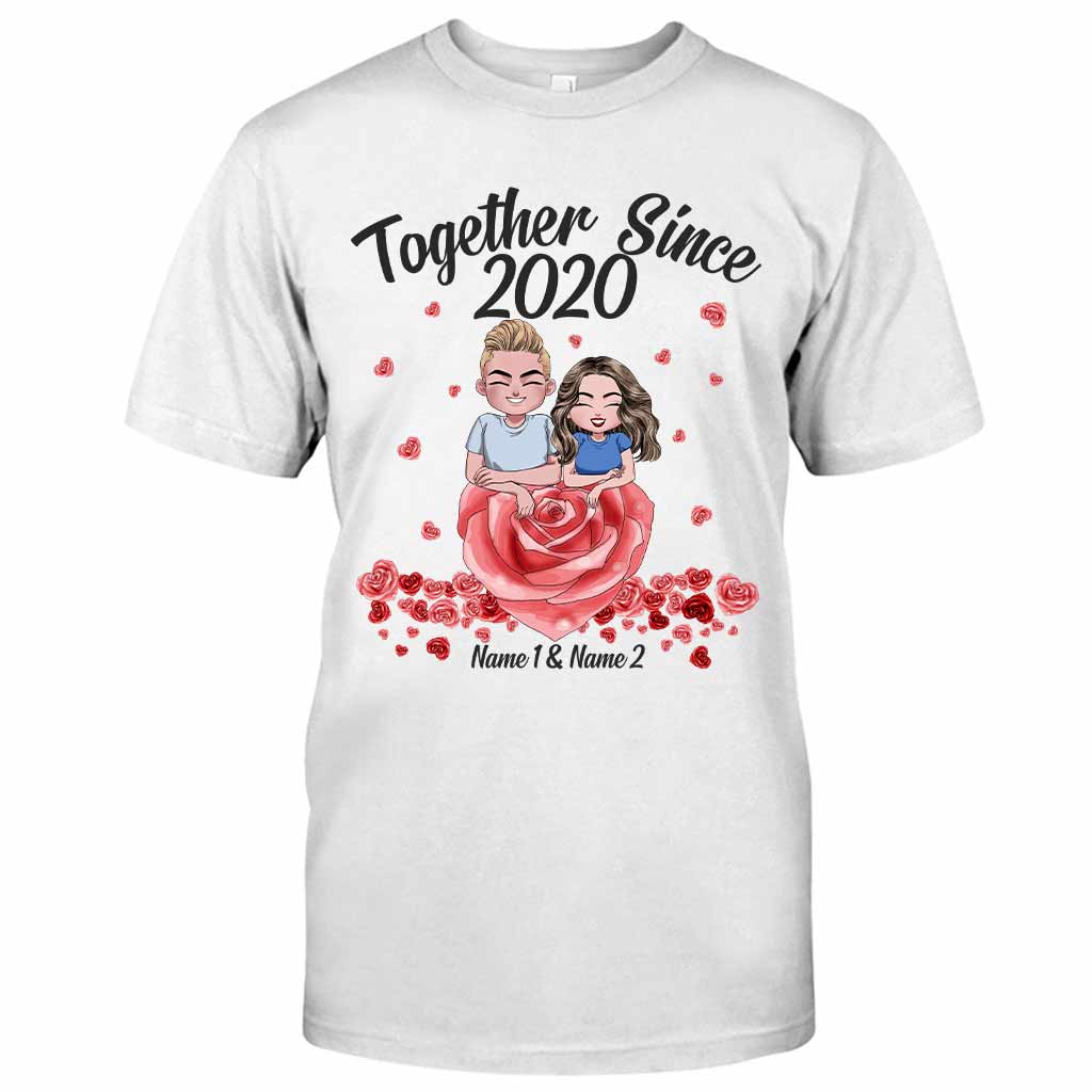 Gemeinsam seit – Personalisiertes Partner-T-Shirt und Hoodie
